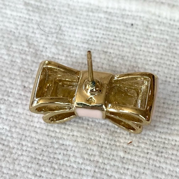 Kate Spade Stacked Bow Blush Pink Earrings - Picture 11 of 14